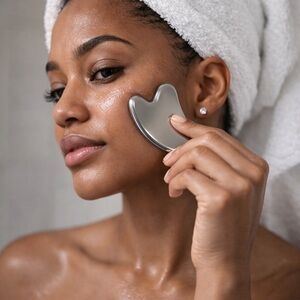 Lindo Stainless Steel Facial Gua Sha Tool - Sculpting Lymphatic Drainage